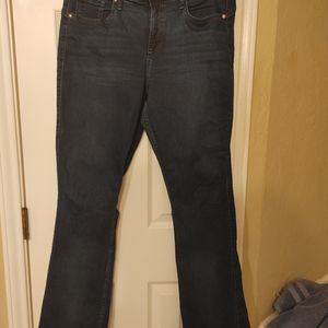 Dark denim bootcut jeans